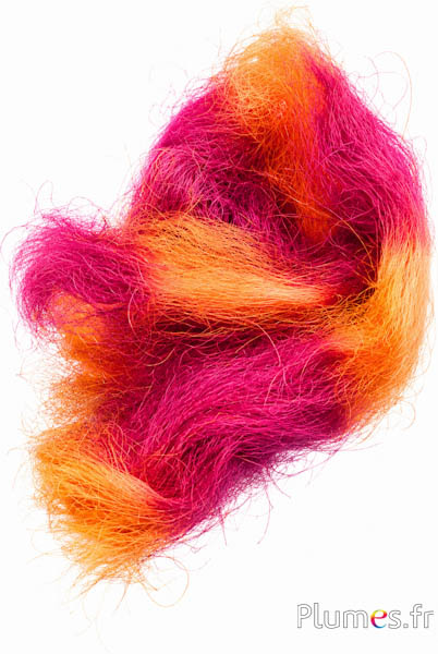 Sisalfasern - 50 g - orange-bordeaux